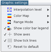 Graphic settings menu